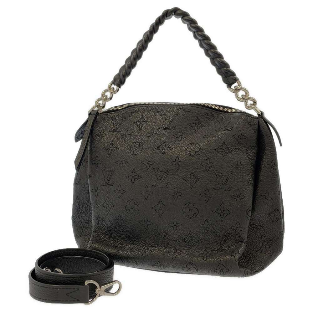 Louis Vuitton Monogram Mahina Babylon Chain Handbag Shoulder Bag Black
